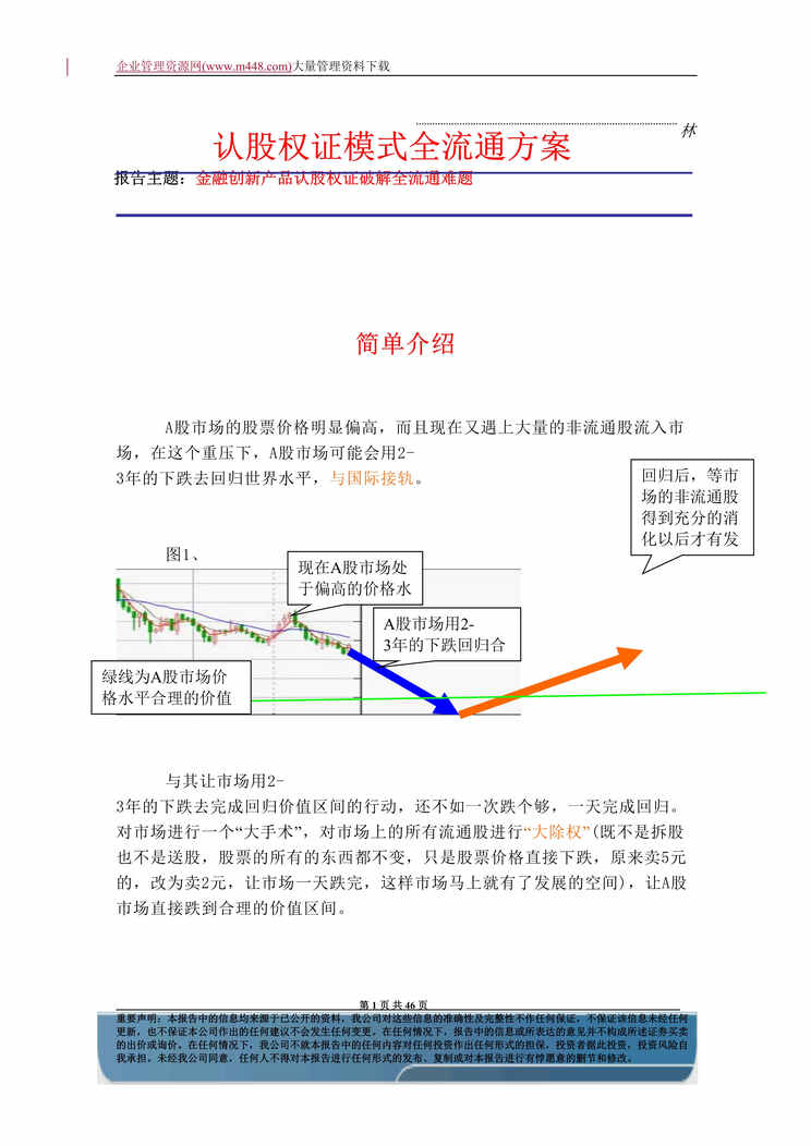 “认股权证模式全流通方案(DOC　40).doc”第1页图片