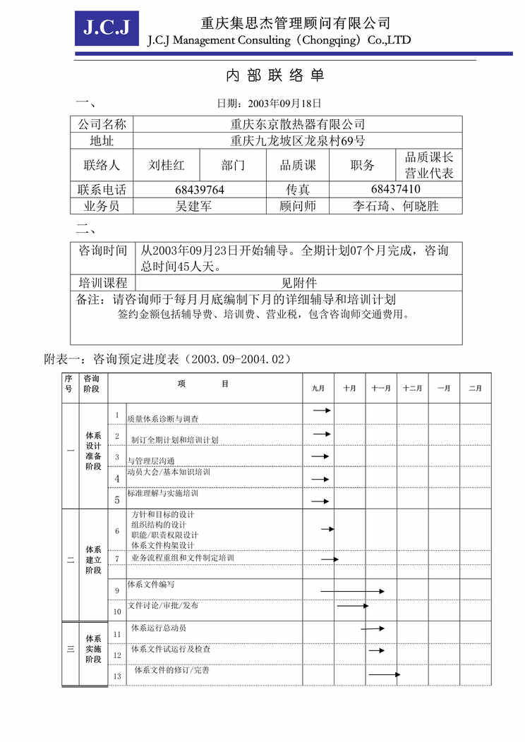 “××发动机有限公司ISO14001：1996咨询方案（DOC　16）.rar”第1页图片