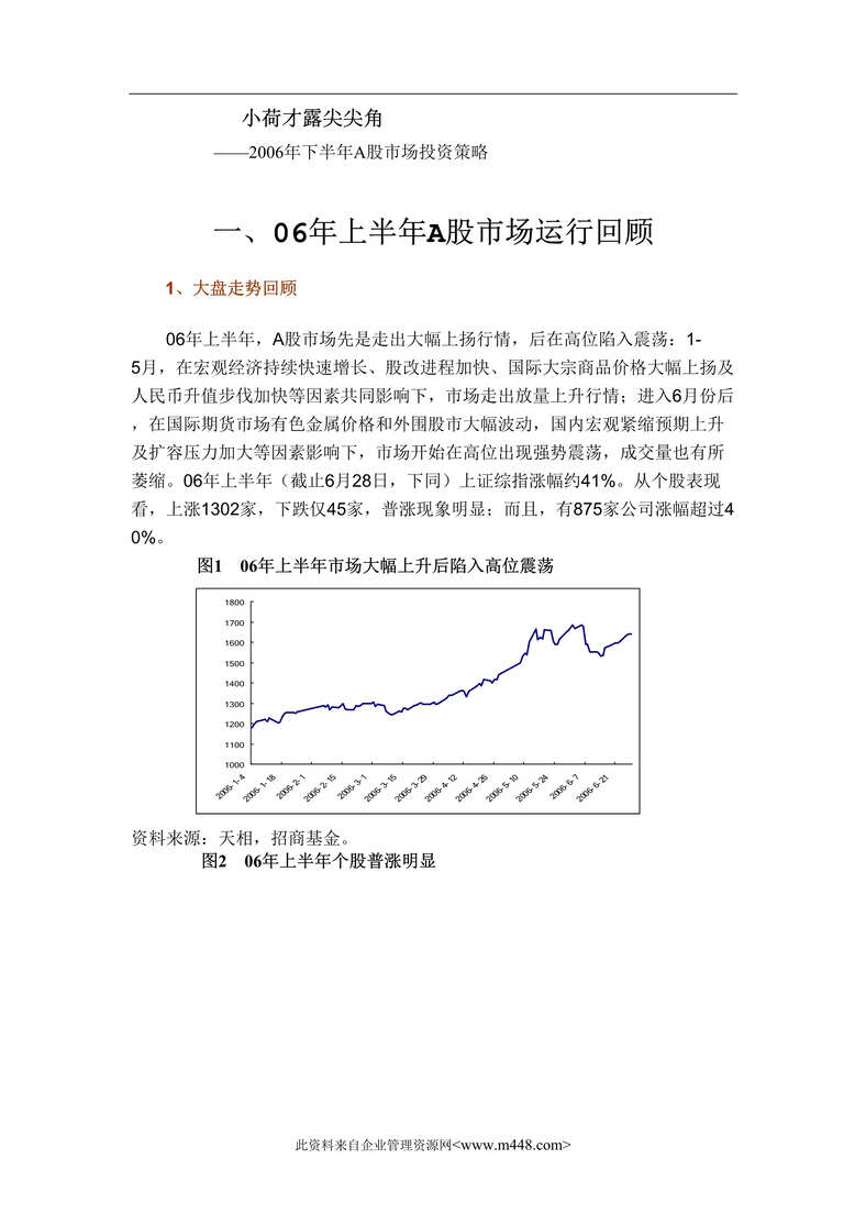 “2006年下半年A股市场投资策略(DOC 28)小荷才露尖尖角.rar”第1页图片