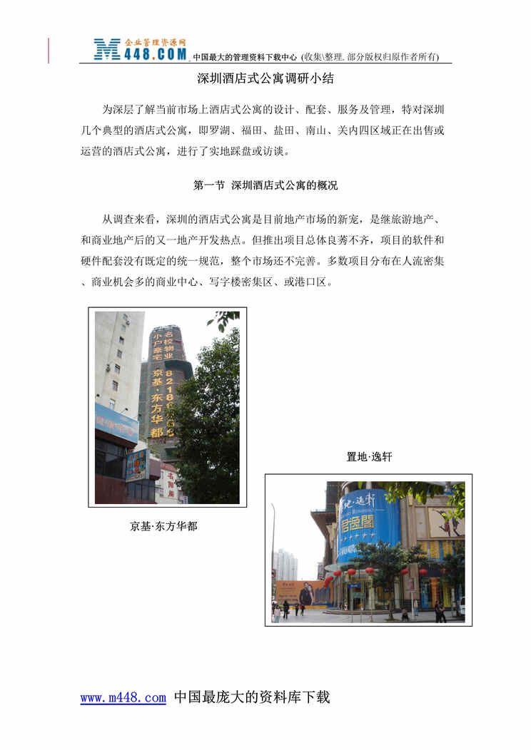 “深圳酒店式公寓调研小结(doc 45).rar”第1页图片