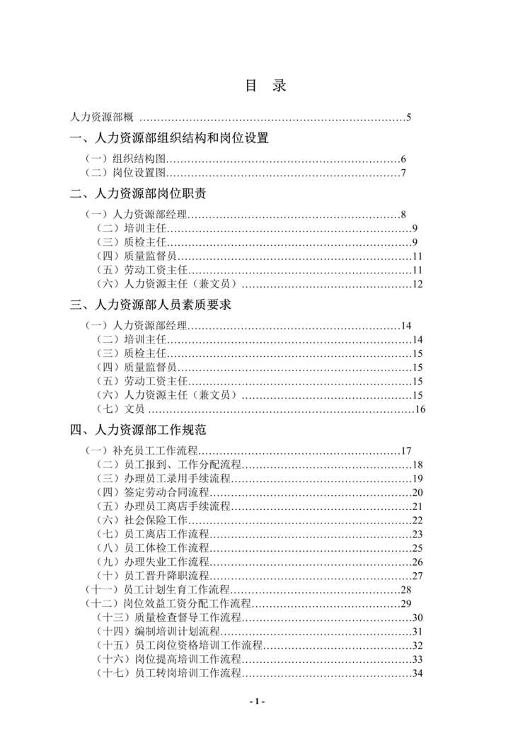 “XX酒店人力资源部管理实务(doc 140).rar”第1页图片