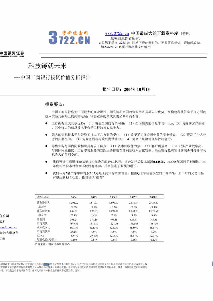 “银河证券-中国工商银行投资价值分析报告(doc 35).rar”第1页图片