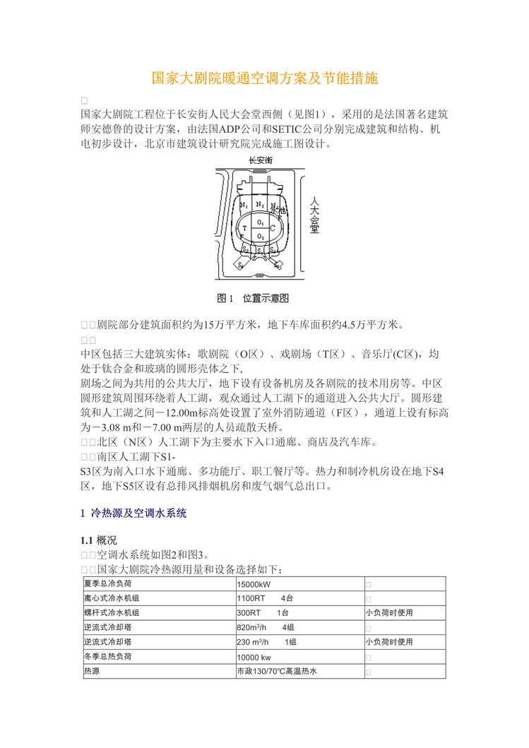 “国家大剧院暖通空调及节能设计方案(doc).rar”第1页图片