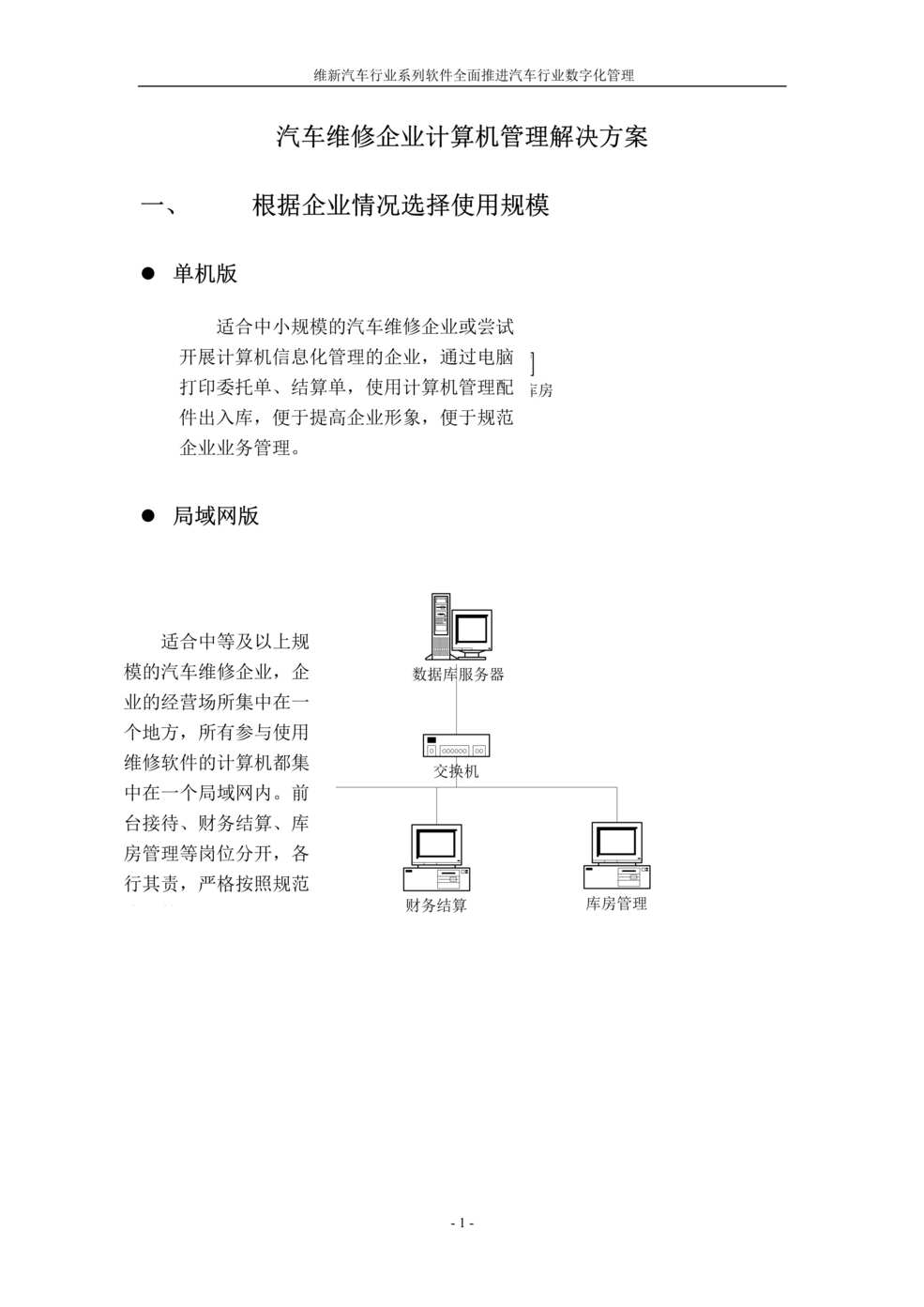 “免费汽车维修企业计算机管理解决方案(doc).rar”第1页图片