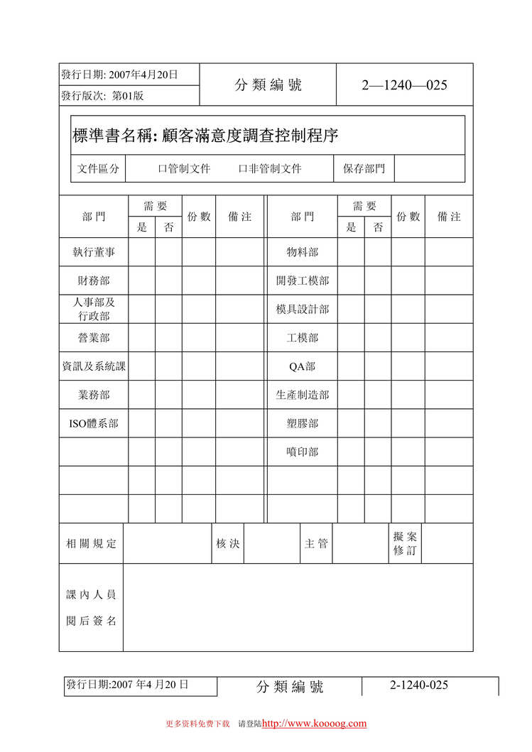 “新利达塑胶制品公司顾客满意度调查控制程序(doc).rar”第1页图片