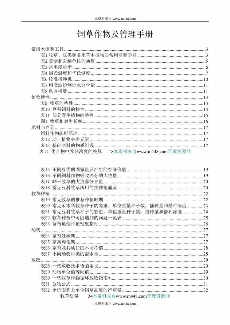 “农业农场饲草(饲料草料)作物管理制度手册(45页).rar”第1页图片