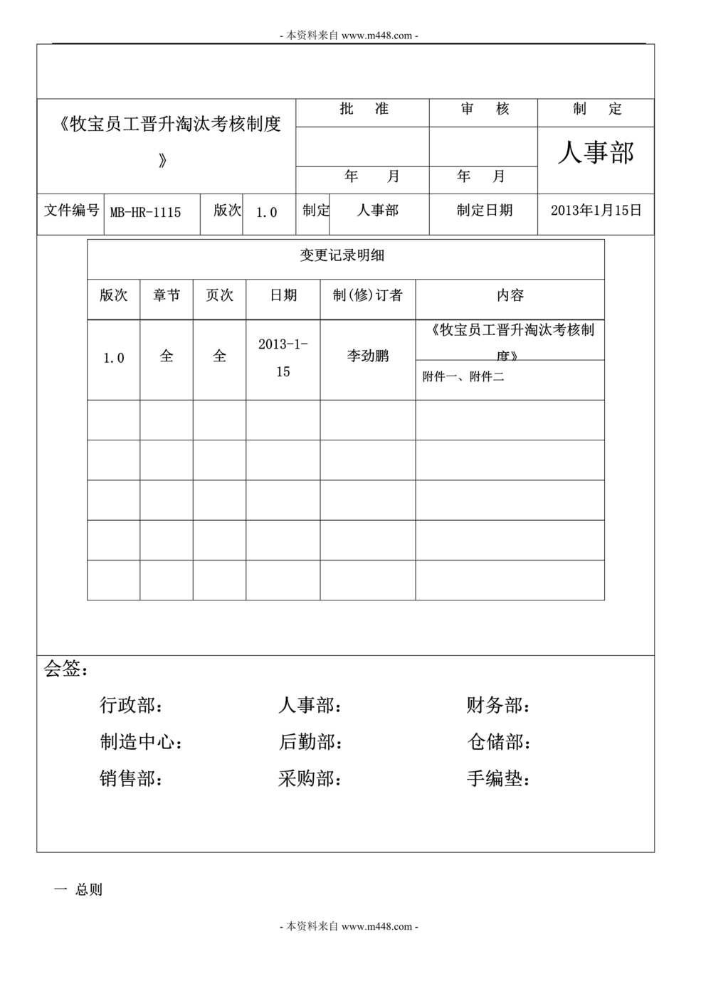 “牧宝皮业皮具公司员工晋升淘汰考核制度DOC.doc”第1页图片