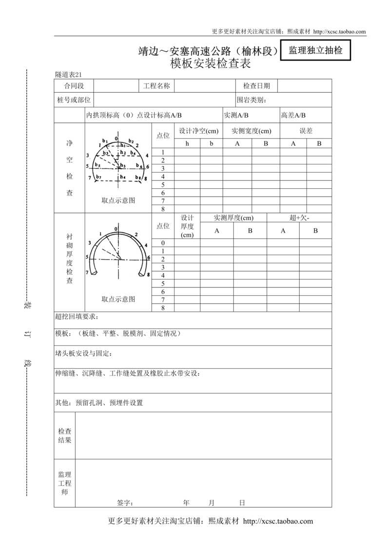 “模板安装检查表DOC”第1页图片