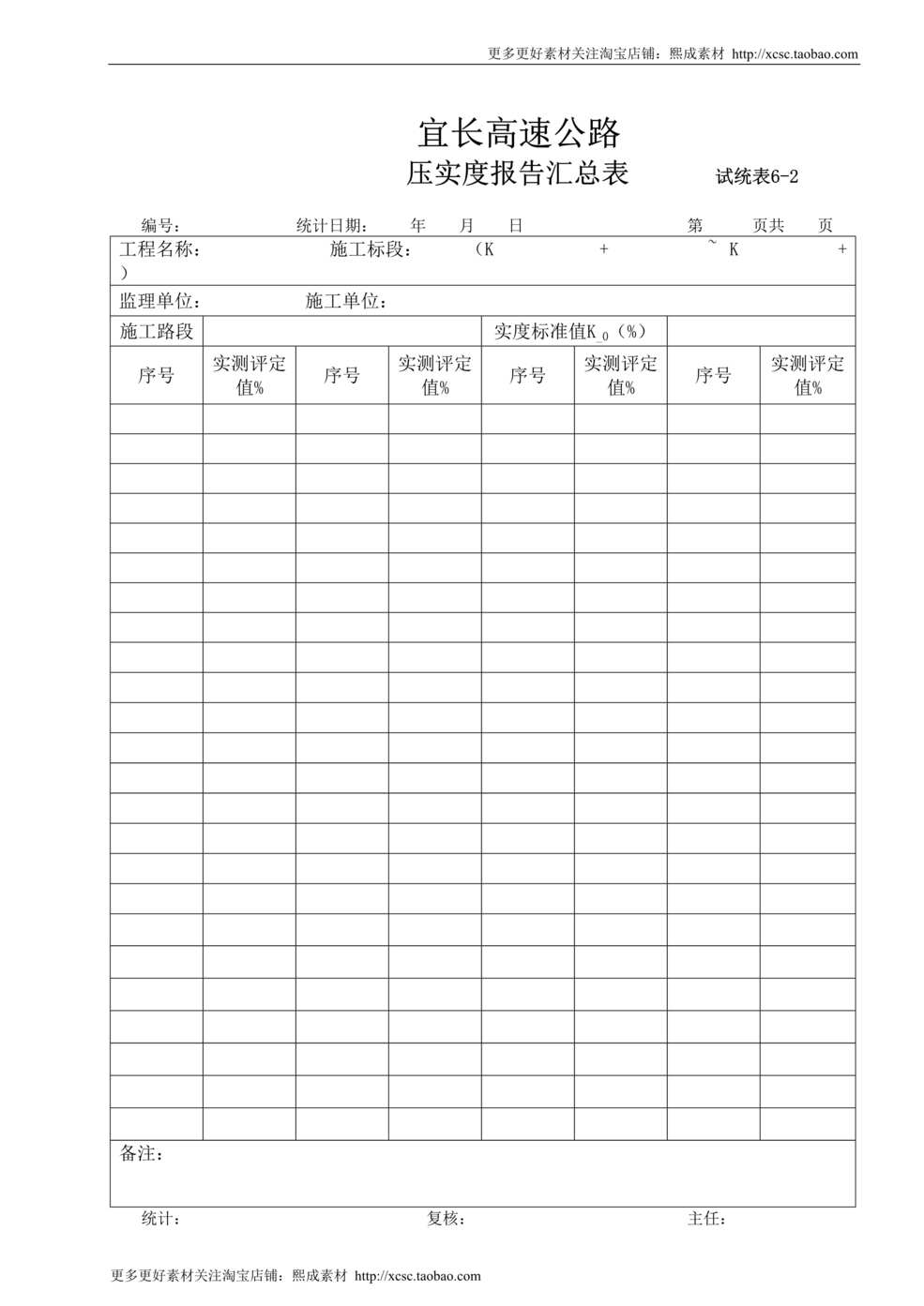 “压实度报告汇总表DOC”第1页图片