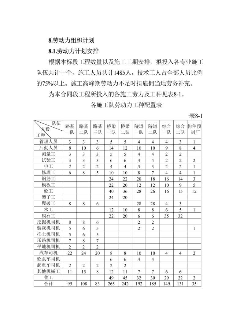 “劳动力组织计划DOC”第1页图片