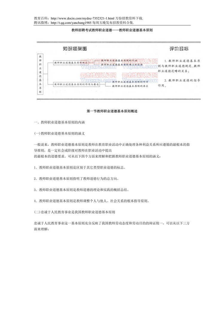 “教师招聘考试教师职业道德DOC”第1页图片