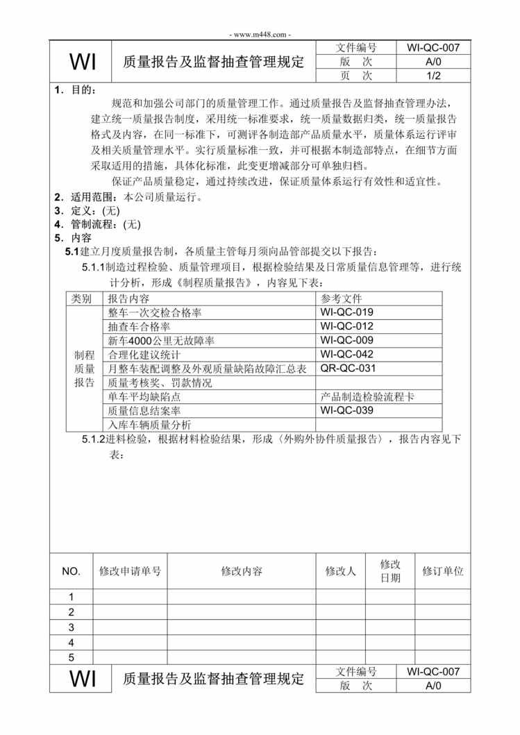 “新能源电动汽车IATF16949_质量报告及监督抽查管理规定DOC”第1页图片