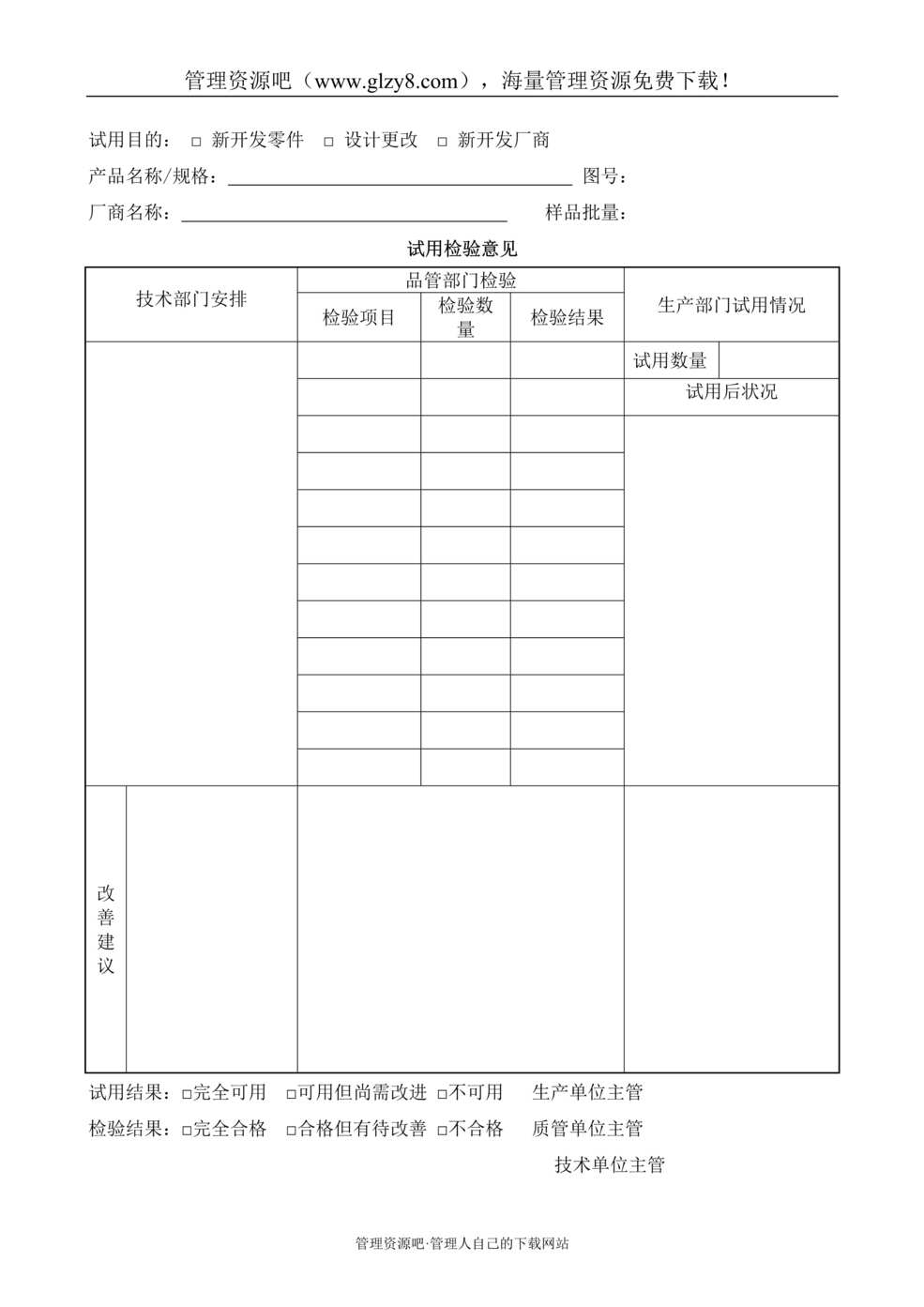 “某汽车电机制造公司TS16949体系_样品使用检验单DOC”第1页图片