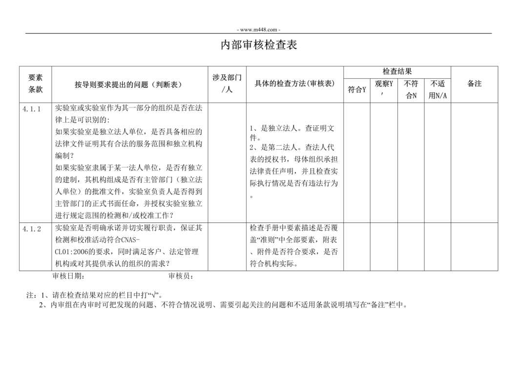 “新能源公司IATF16949_2016体系文件_内审检查表DOC”第1页图片