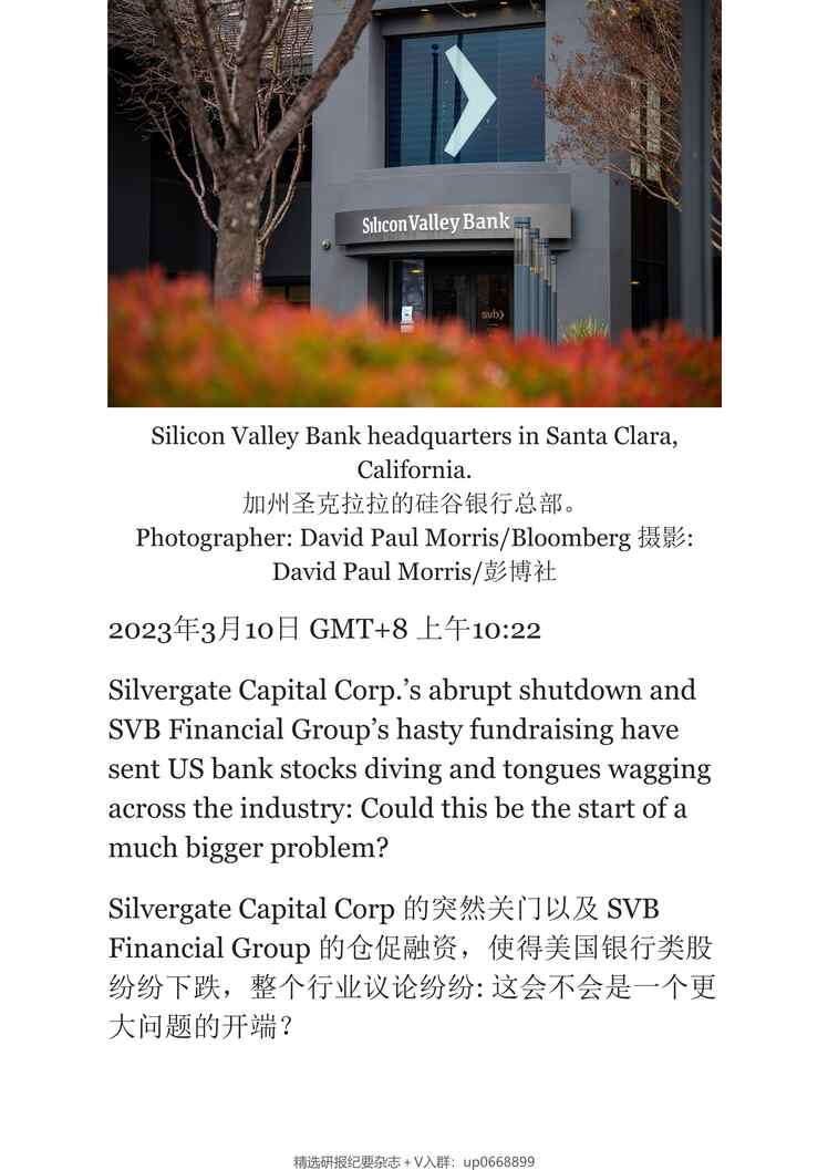 “Bloomberg-硅谷银行只是冰山一角，华尔街质疑新危机到来-20230310PDF”第2页图片