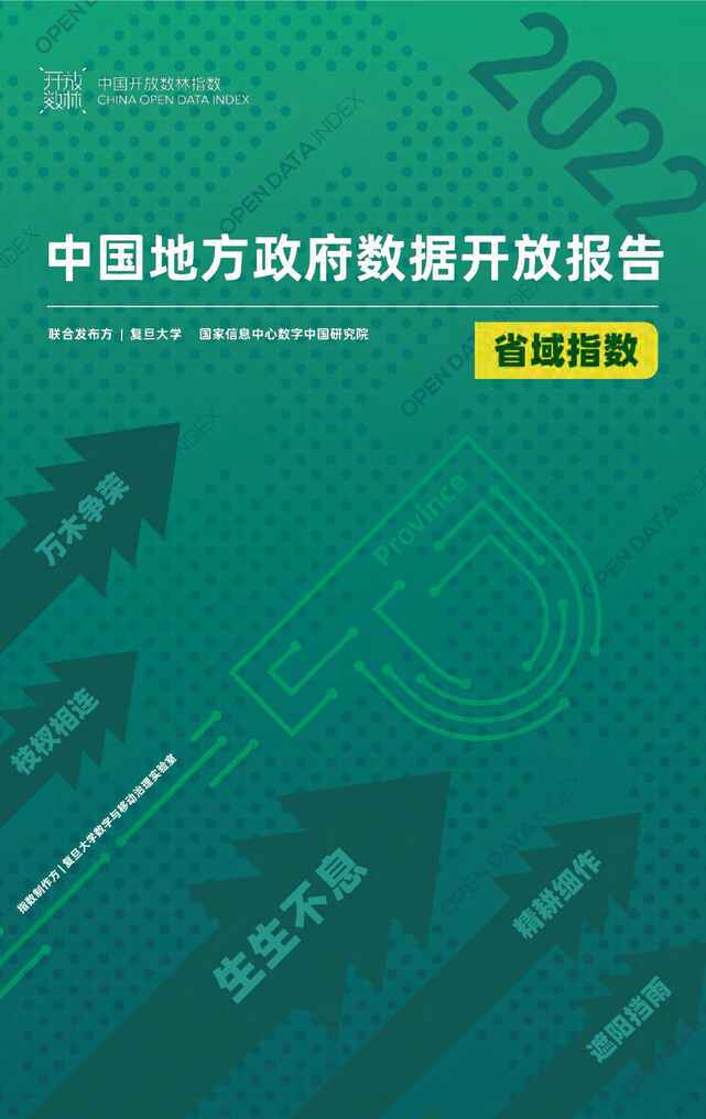 “2022中国地方政府数据开放报告PDF”第1页图片