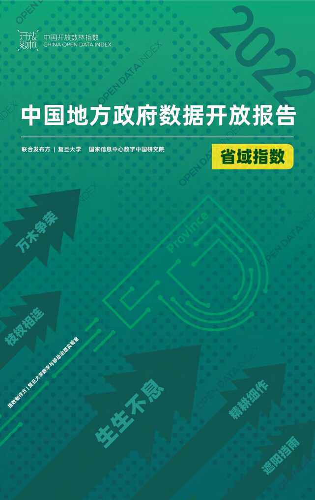 “2022年中国地方政府数据开放报告PDF”第1页图片