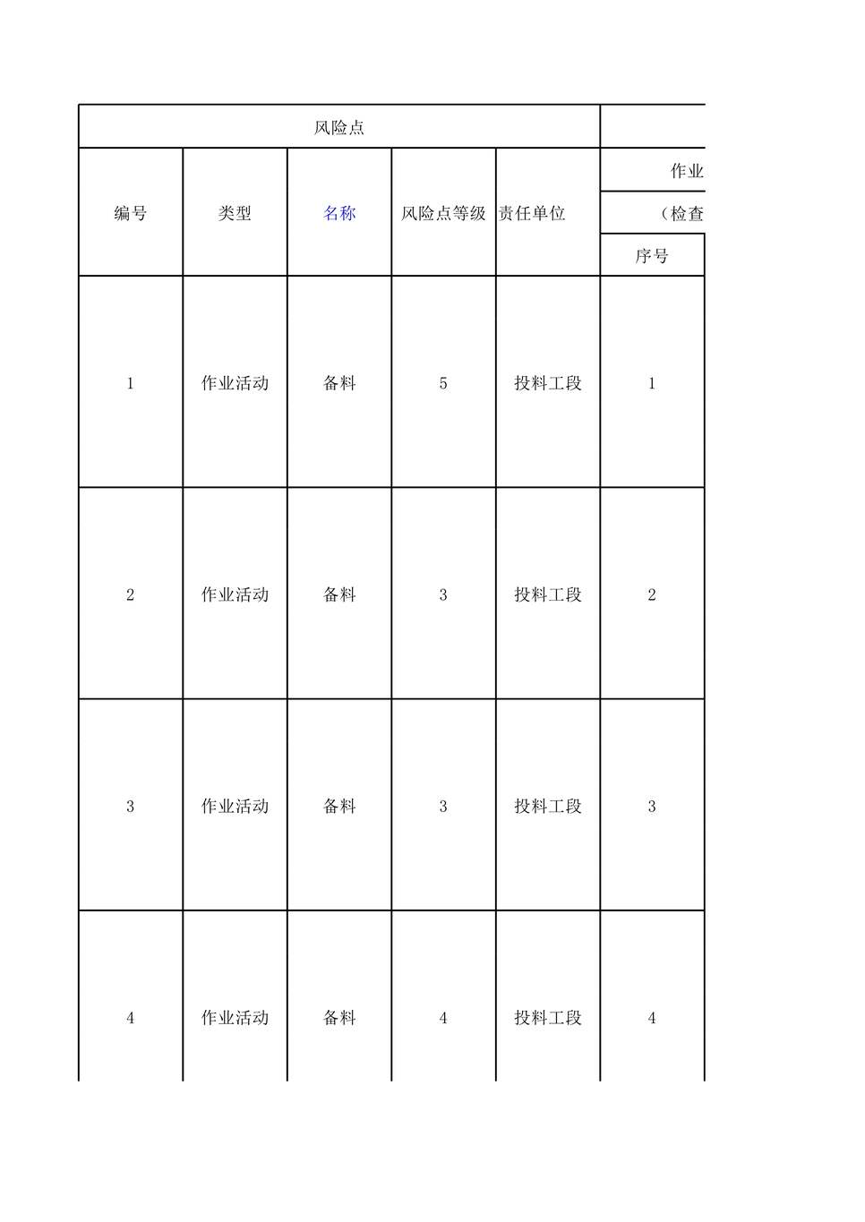 “农药生产企业莠去津装置现场管理类隐患排查台账XLS”第1页图片