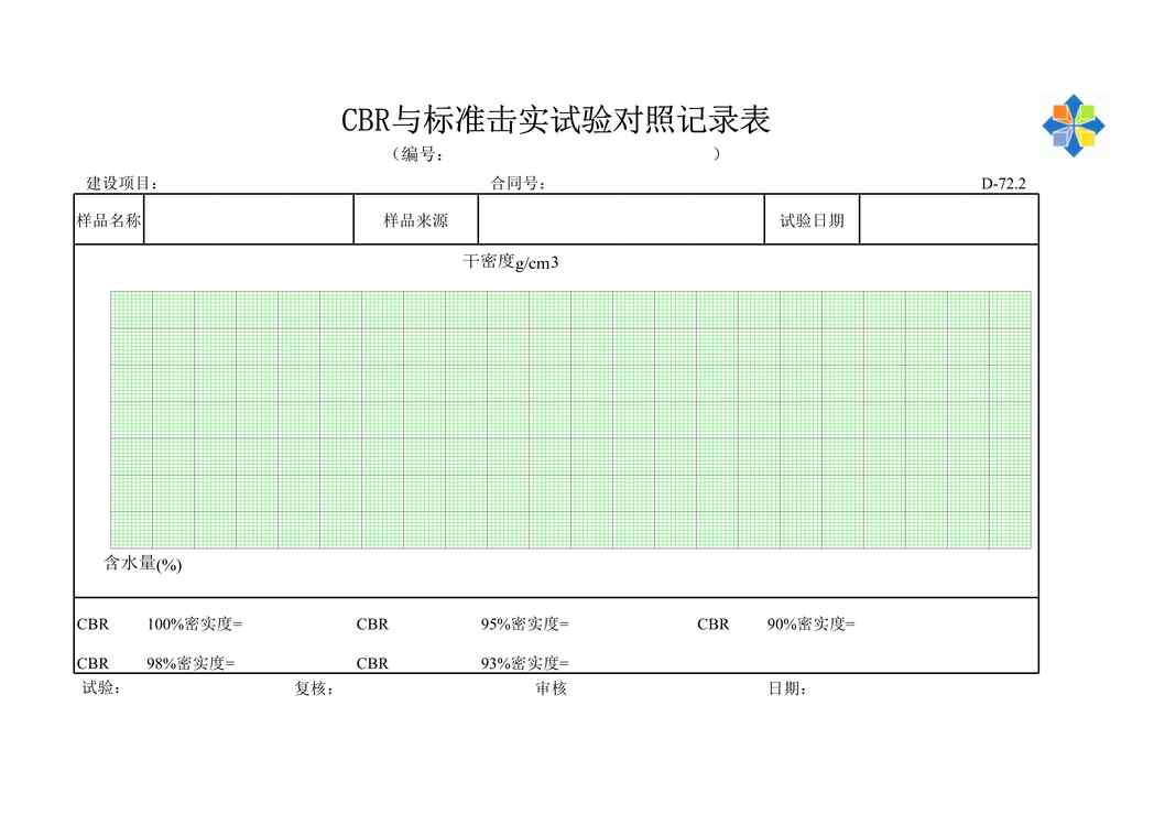 “公路桥梁与标准击实试验对照记录表xiuXLS”第1页图片