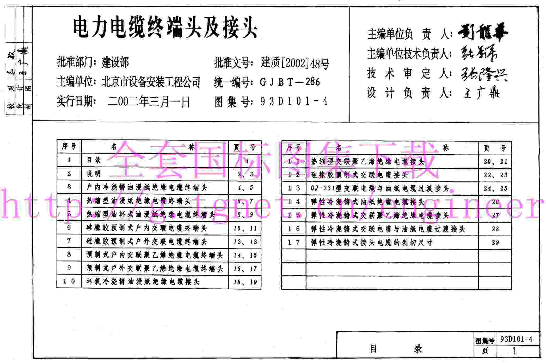 “4.93D101_4电力电缆终端头及接头PDF”第1页图片