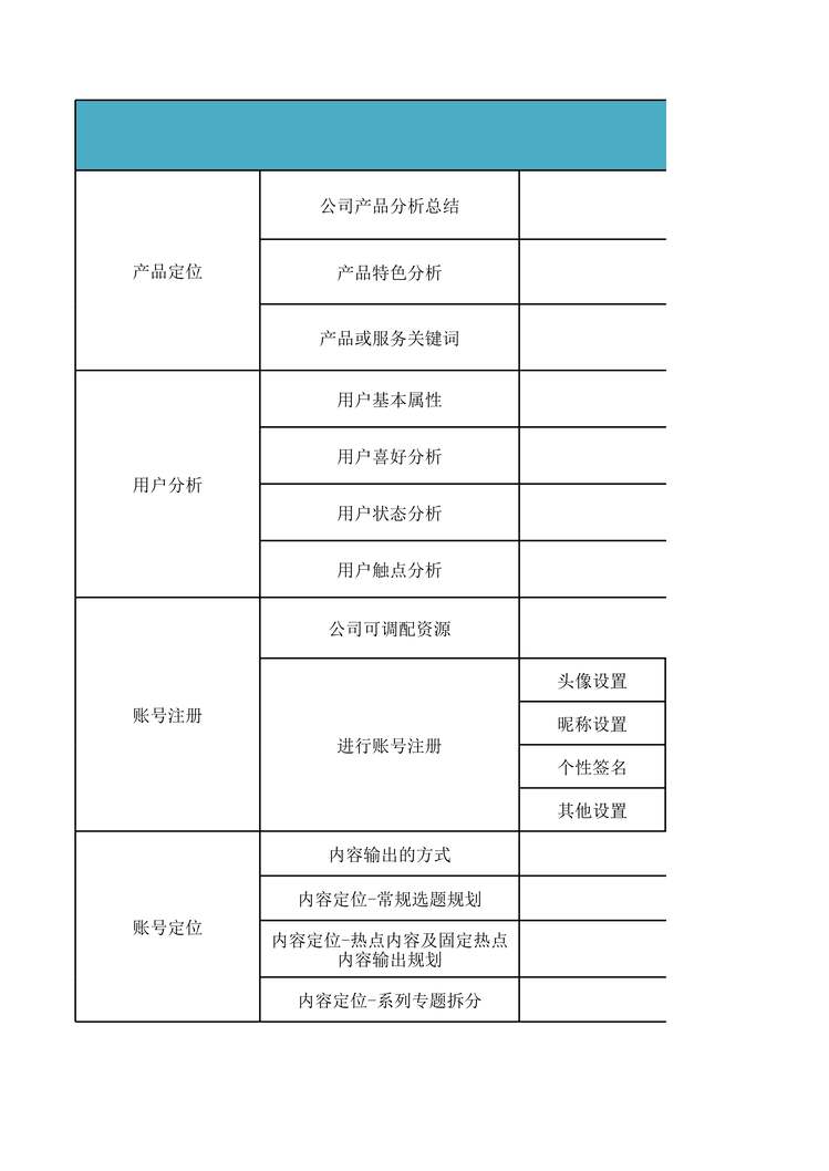 “抖音短视频平台运营策略表XLS”第1页图片