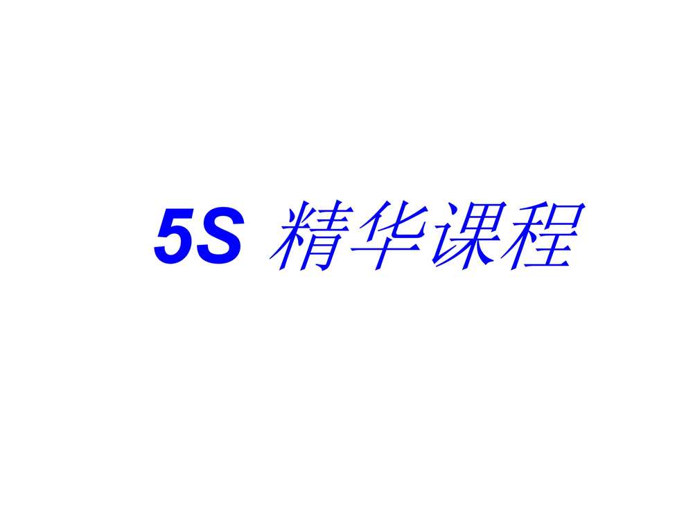 “5S管理活动精华课程(ppt47页)PPT”第1页图片