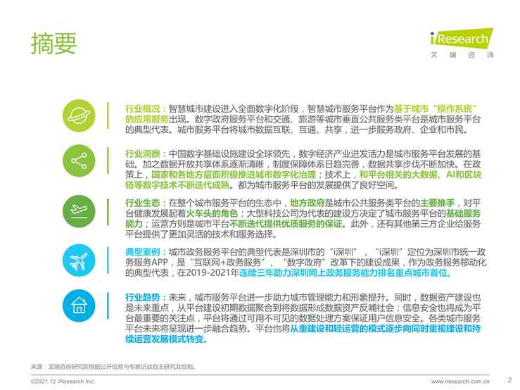 “艾瑞咨询：2021年中国智慧城市服务平台发展报告PDF”第2页图片