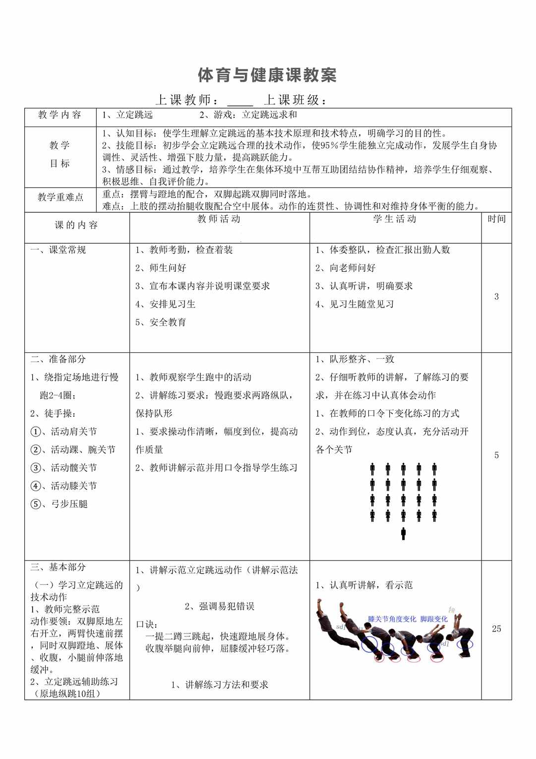 “体育与健康课教案立定跳远教案2DOC”第1页图片