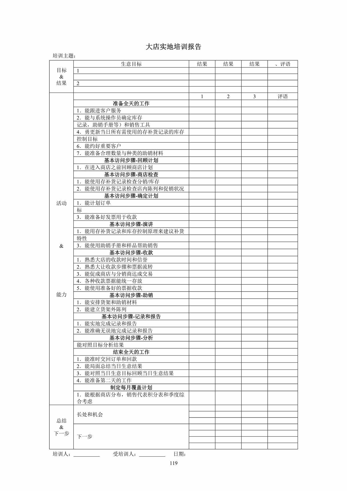 “大店实地培训报告DOC”第1页图片