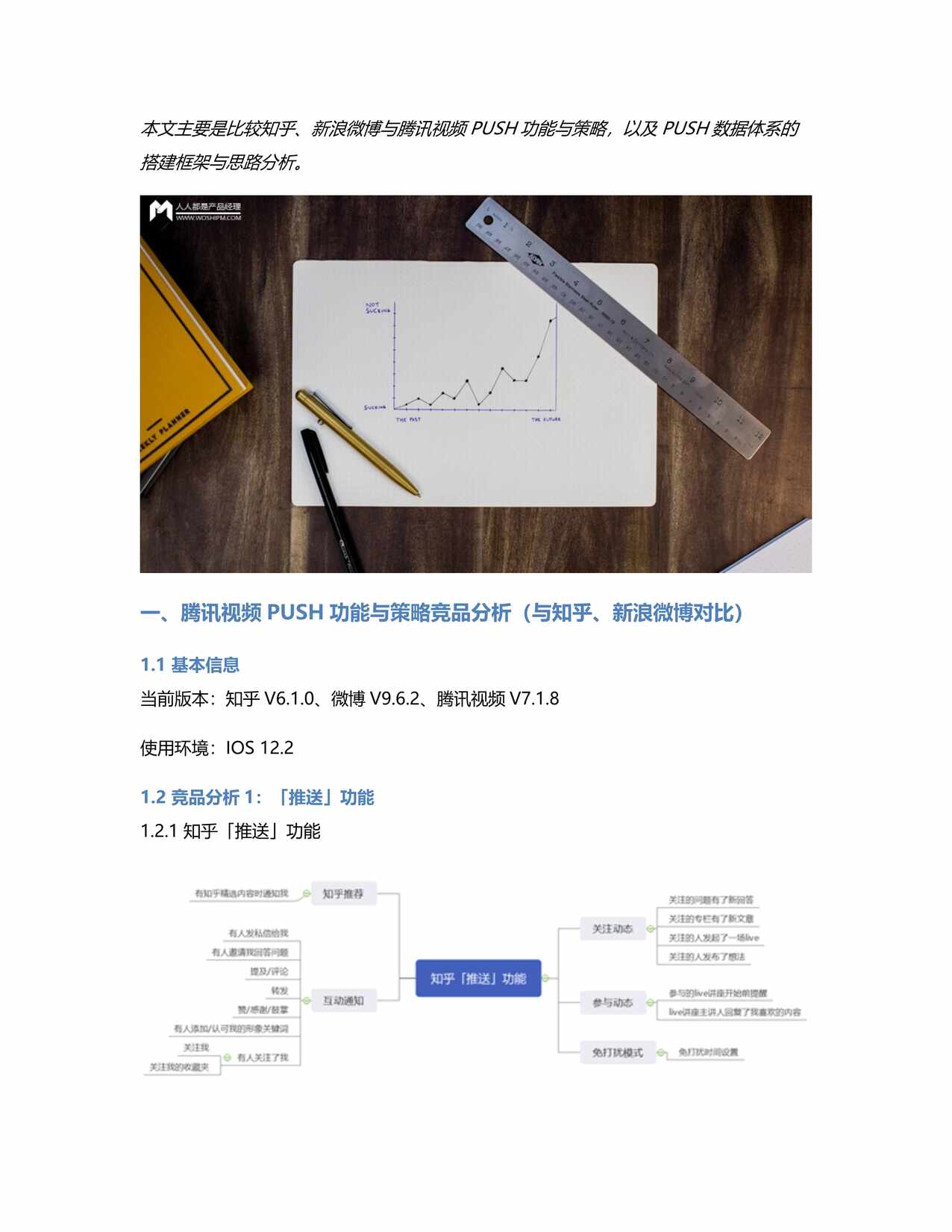 “腾讯视频PUSH功能与策略竞品分析、数据体系、功能设计PDF”第1页图片