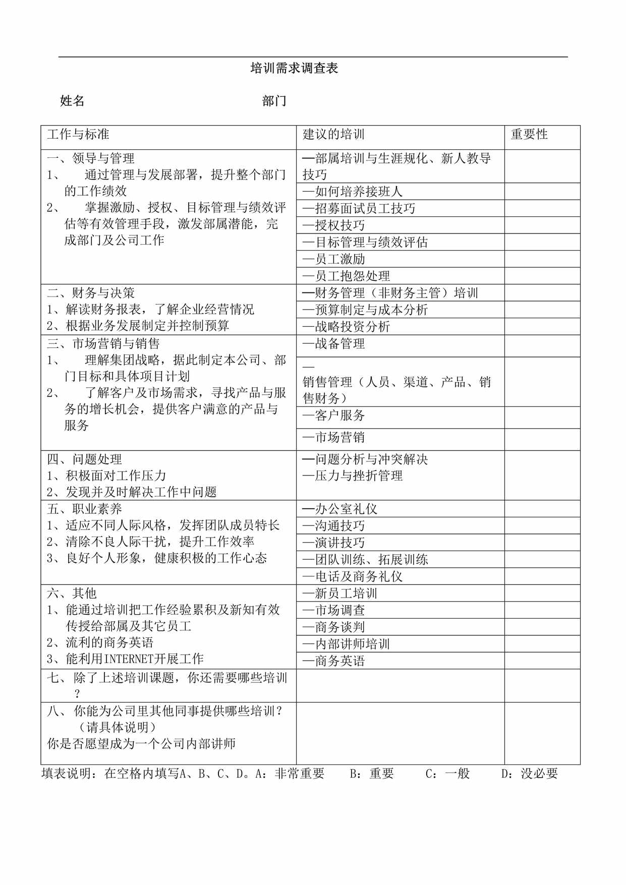 “培训需求调查表77DOC”第1页图片