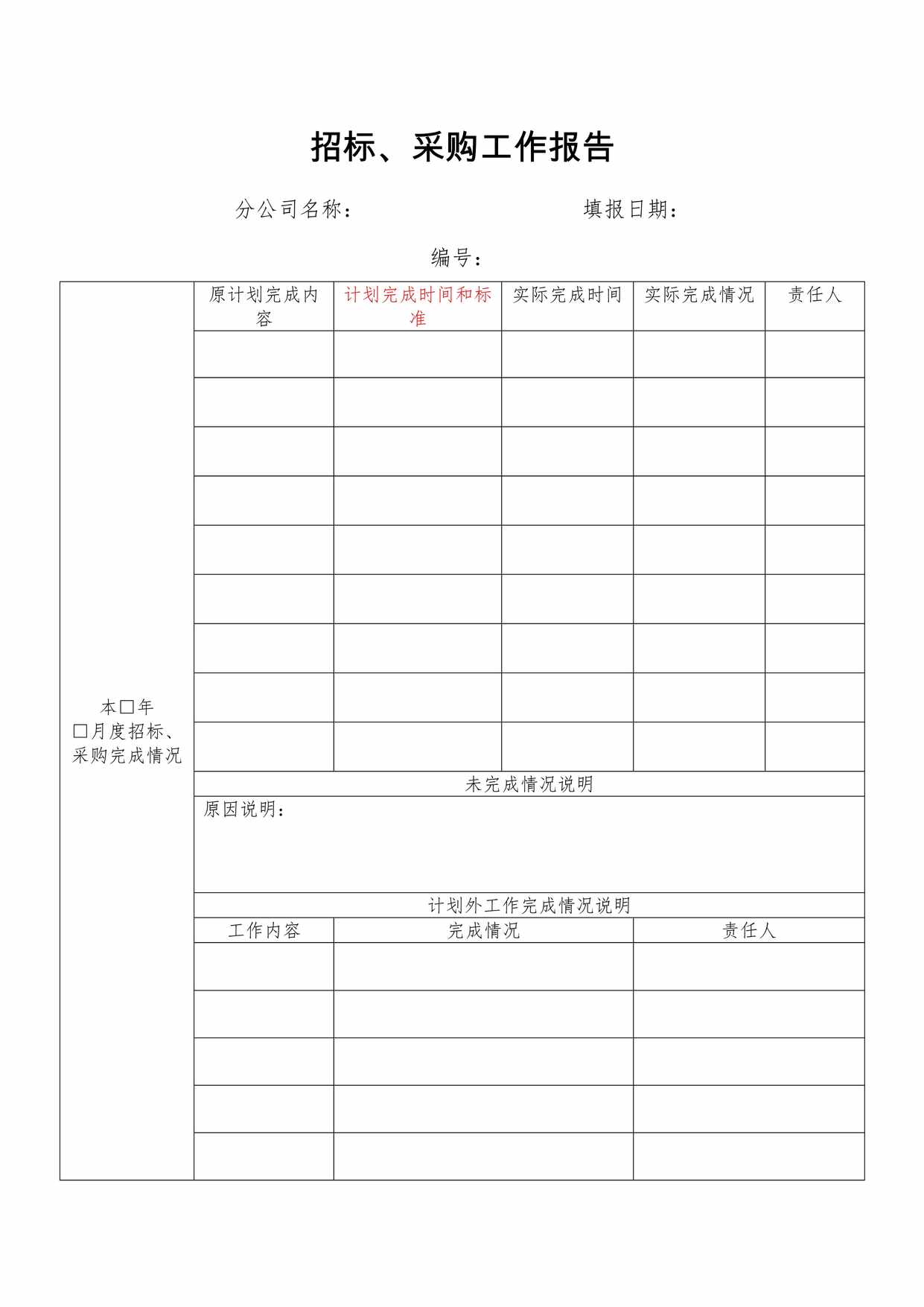 “招标、采购工作报告2页DOC”第1页图片