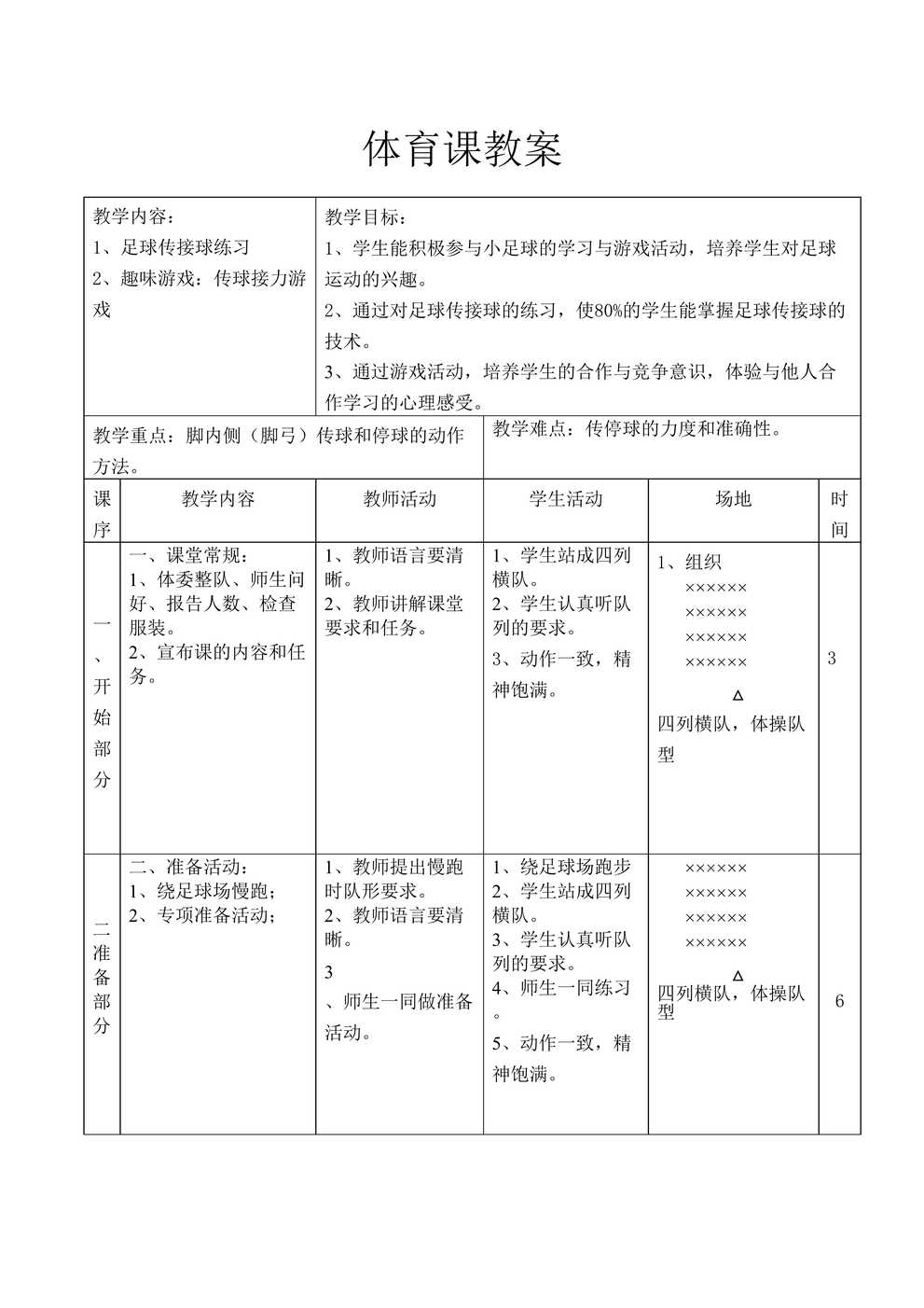 “小学足球课教案DOC”第1页图片