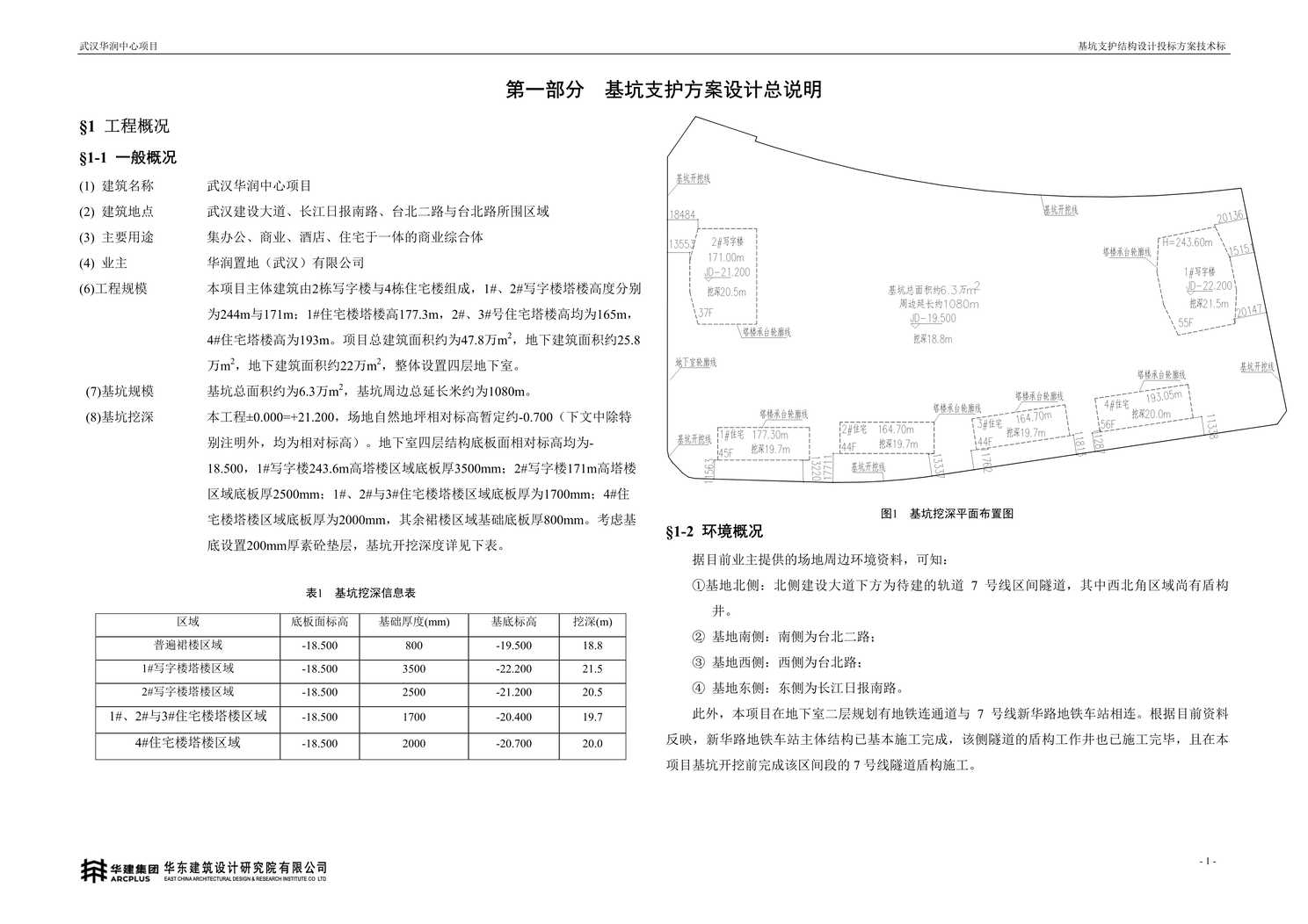 “武汉华润中心-基坑支护结构设计投标方案技术标PDF”第2页图片