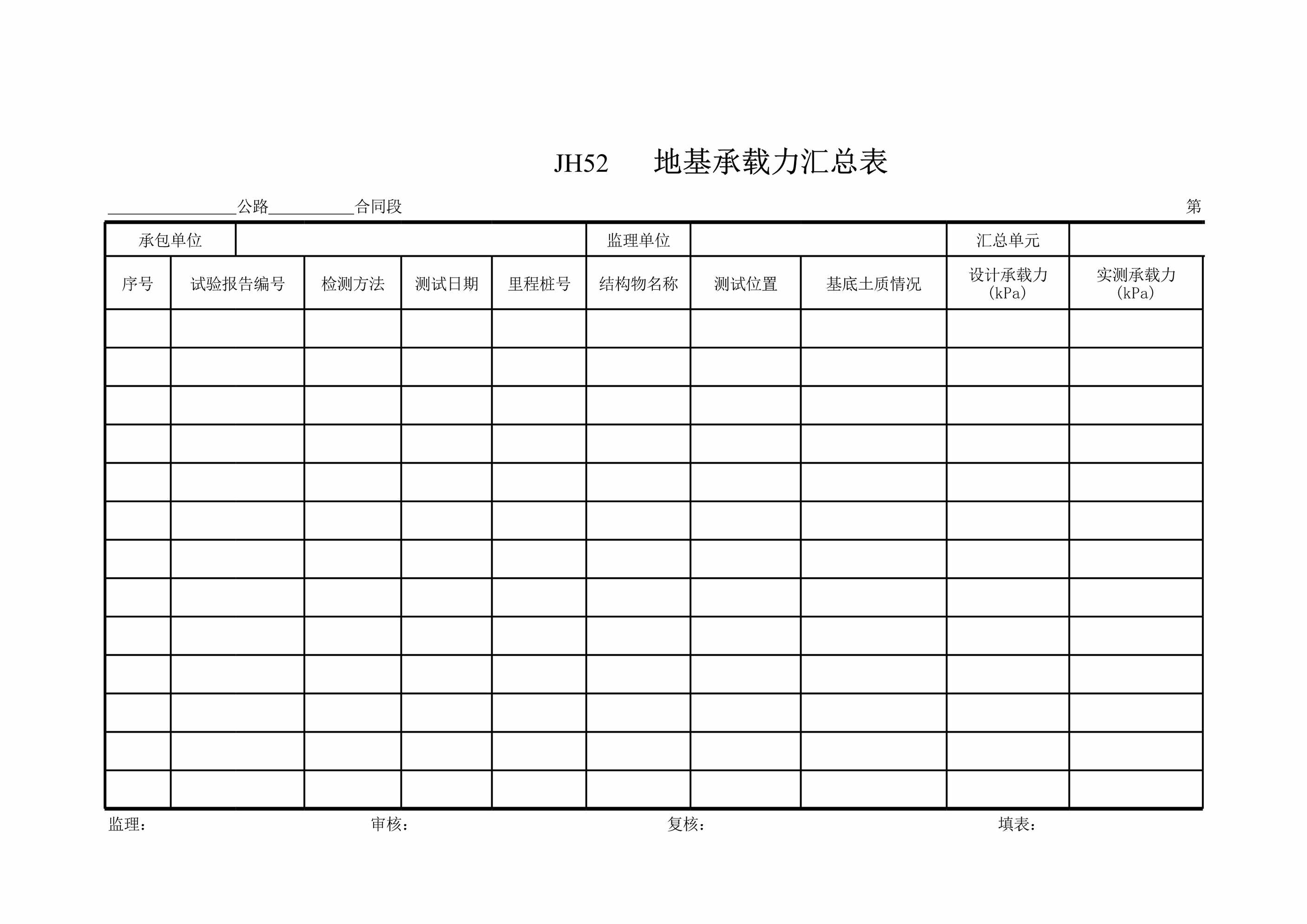 “JH地基承载力汇总表XLS”第1页图片