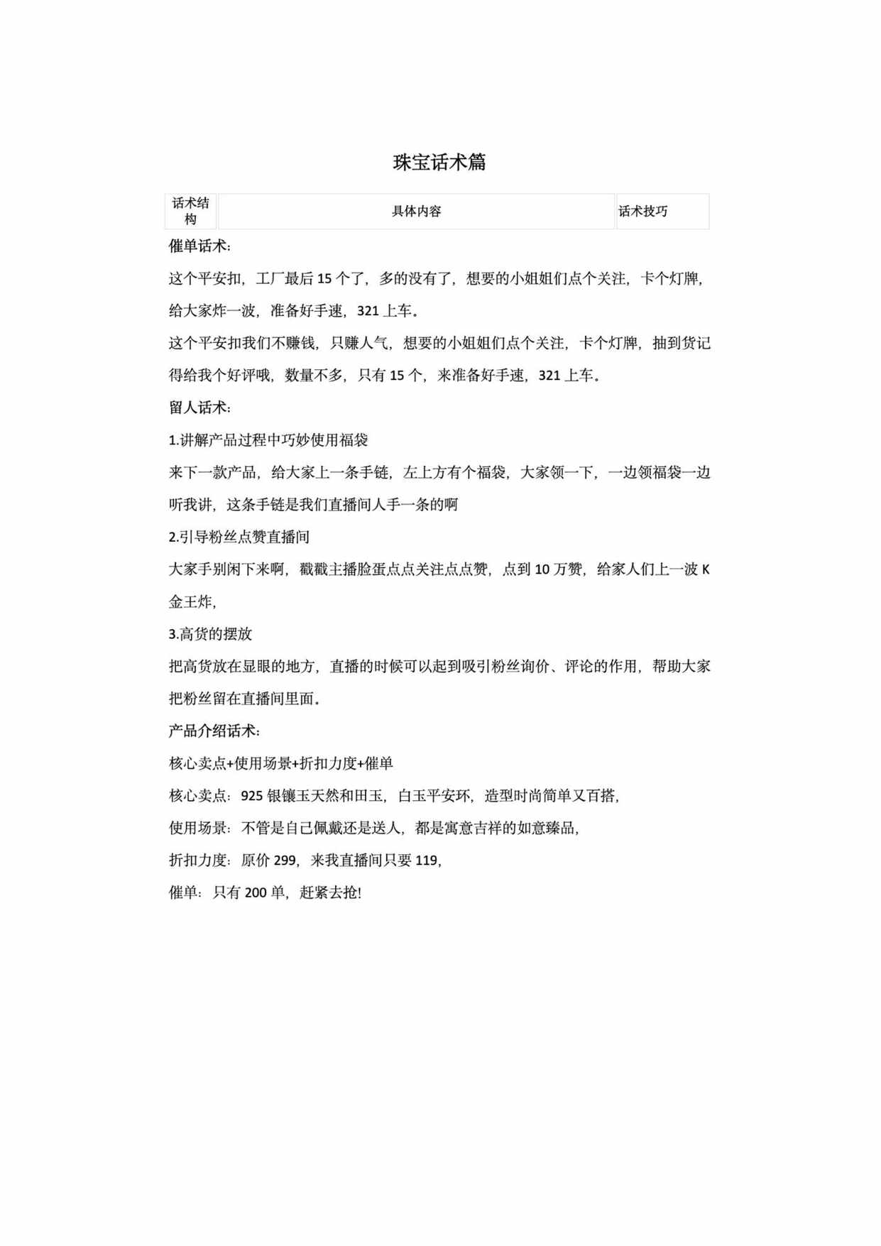 “黄金珠宝话术PDF”第1页图片