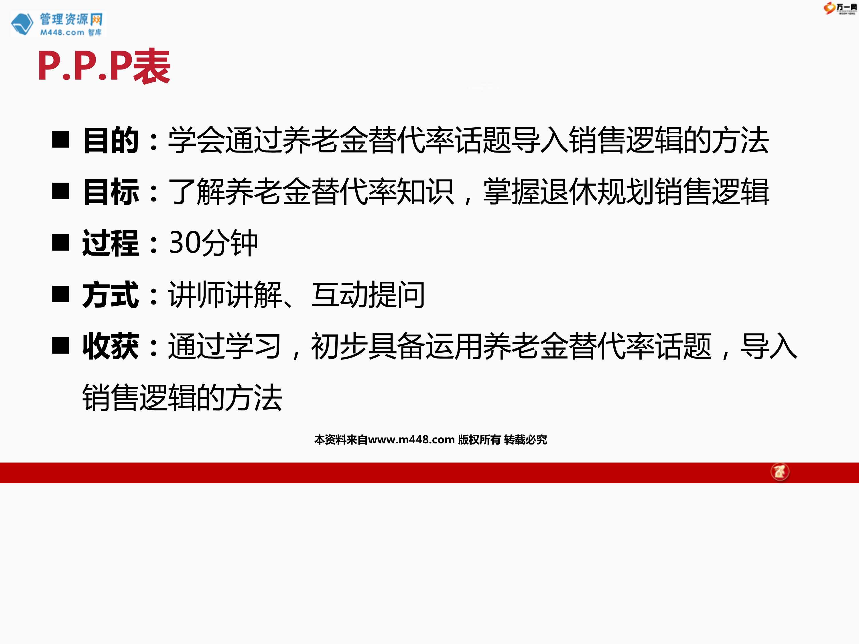 “养老金替代率的基础知识及销售应用24页PPT”第1页图片