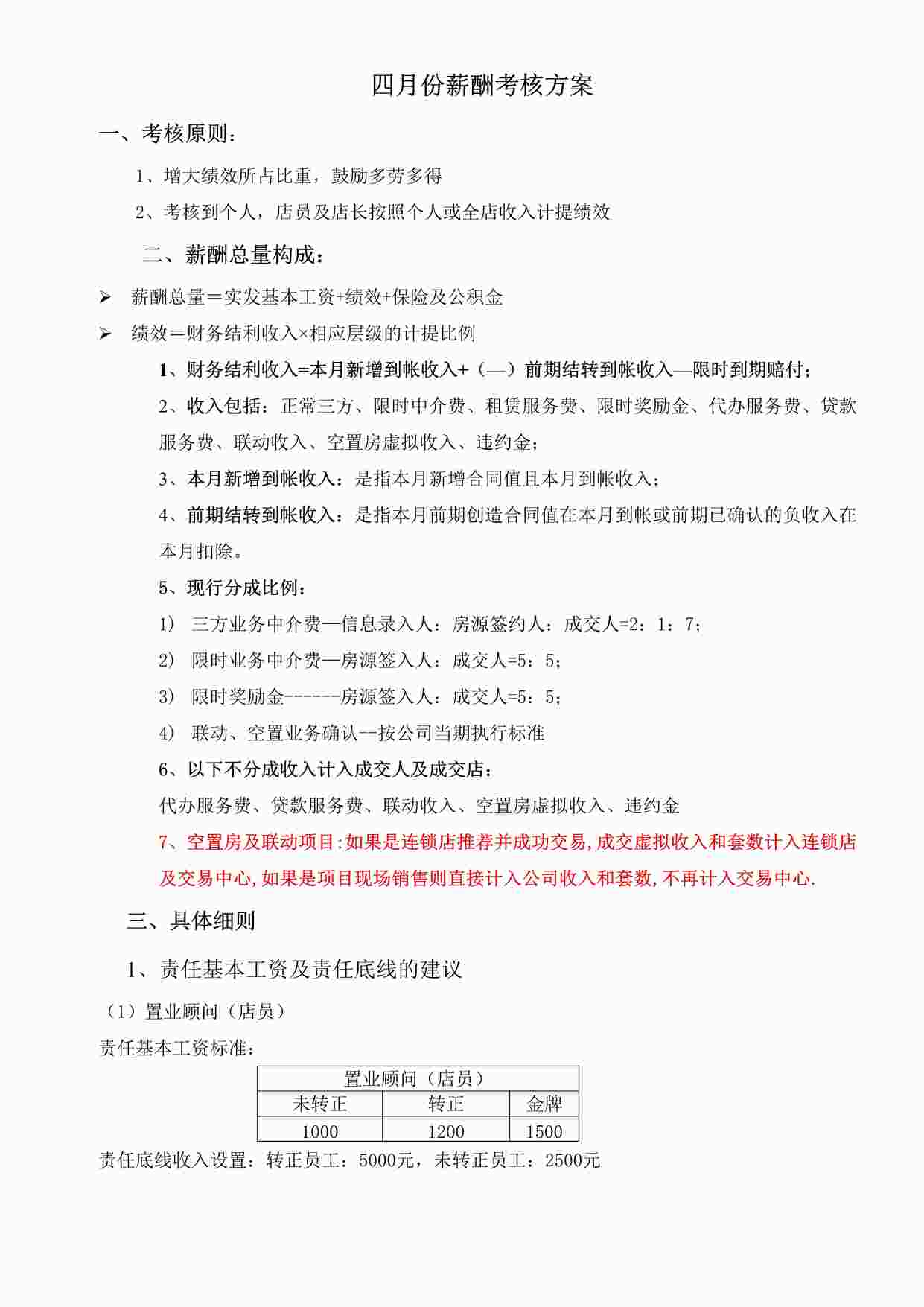 “某房地产公司武汉薪酬方案最终版DOC”第1页图片