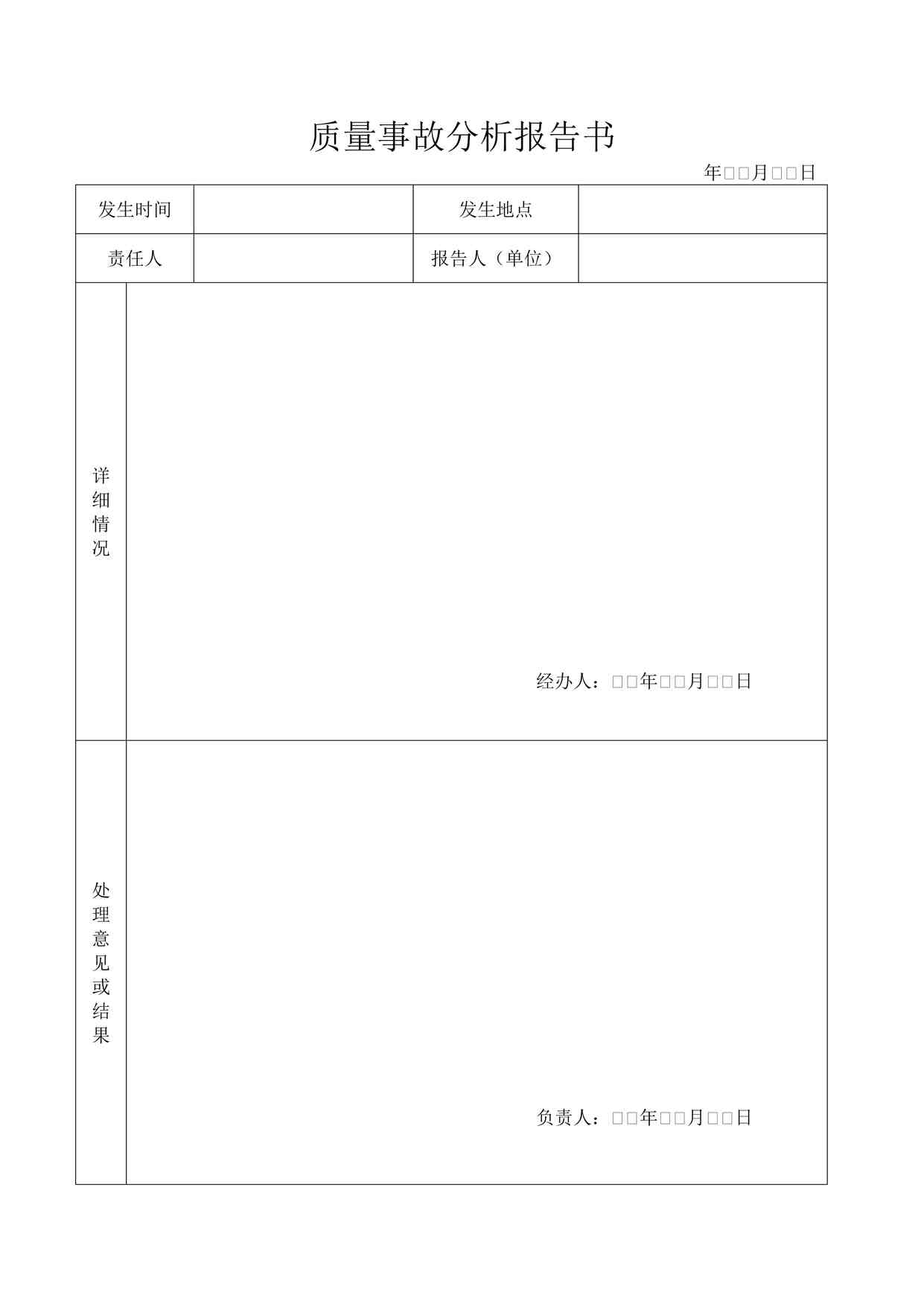 “药品公司质量事故分析报告书DOCX”第1页图片