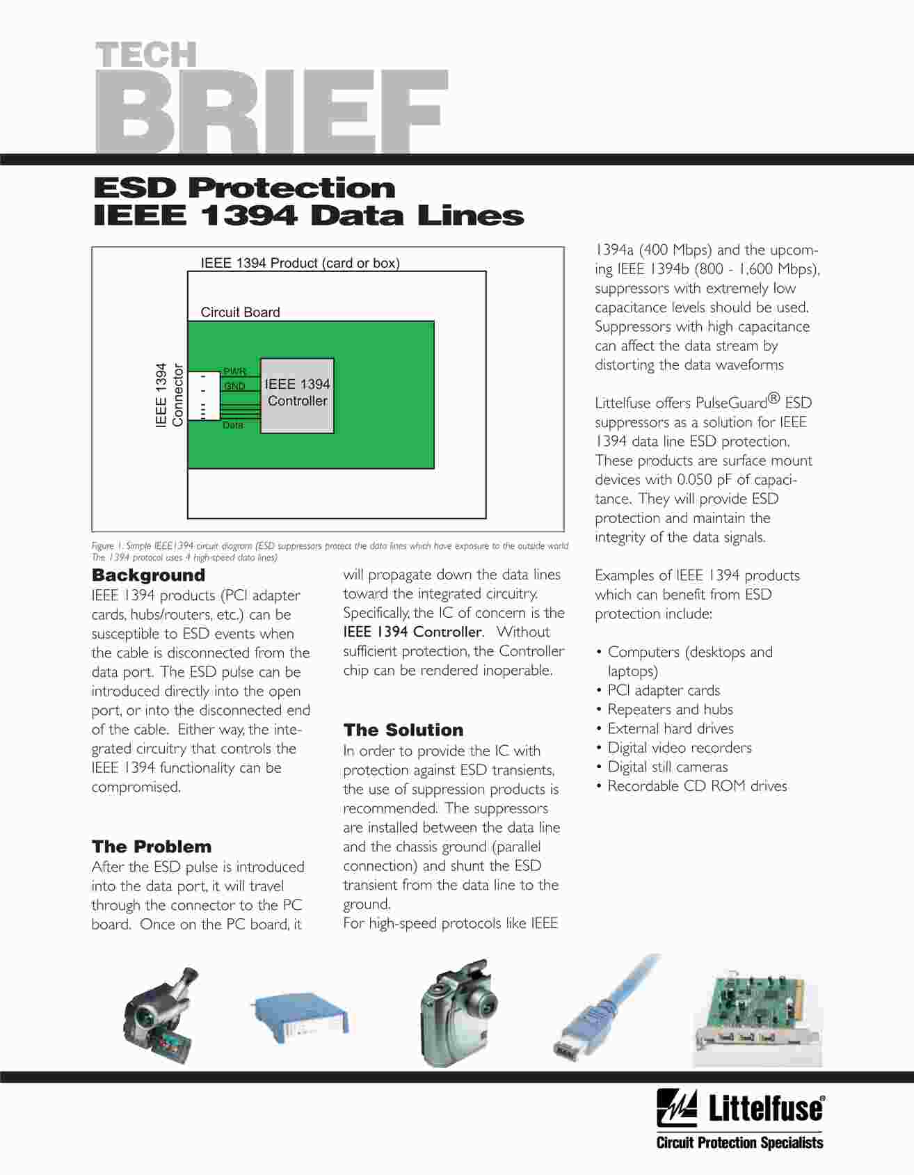 “ESDProtectionIEEE1394DataLinesPDF”第1页图片