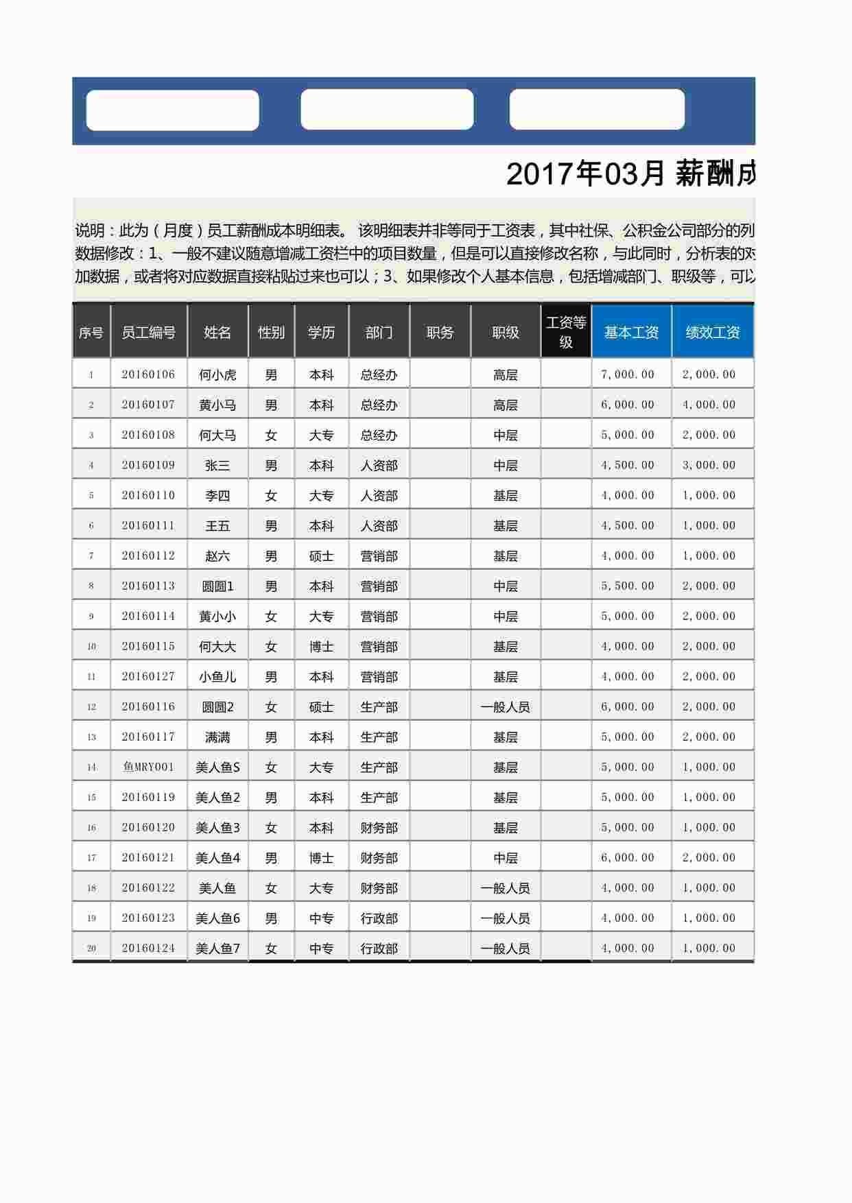 “公司各项薪酬成本变动分析（以月度同比分析为例，自动生成）XLSX”第1页图片