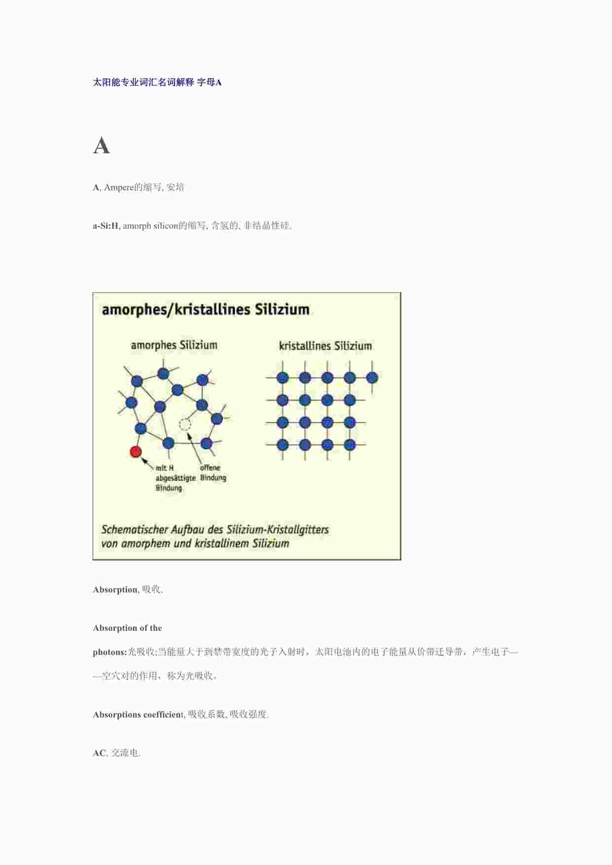 “太阳能专业词汇图文解释DOC”第1页图片