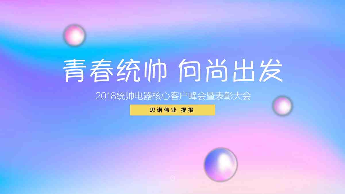 “2018统帅电器核心客户峰会暨表彰大会策划案（思诺伟业）PDF”第1页图片