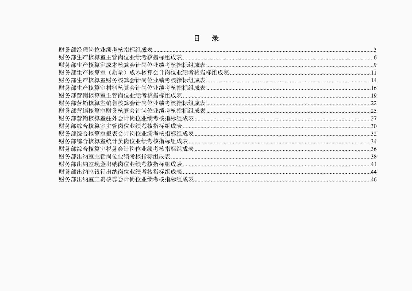 “财务部——绩效考核指标DOC”第1页图片