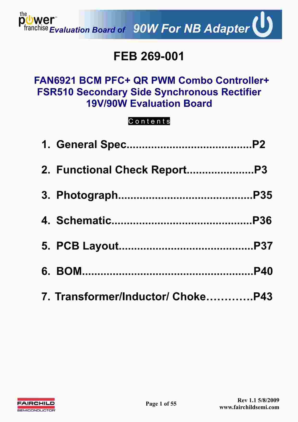 “FAN6921+FSR510_19V-90W_Test_Report_V1_2PDF”第1页图片