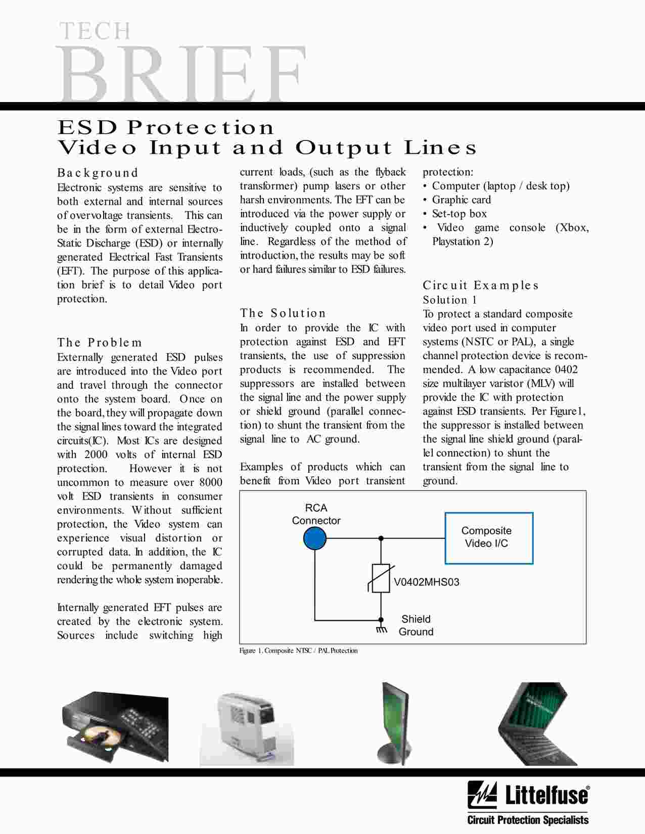 “ESDProtectionVideoInputandOutputLinesPDF”第1页图片