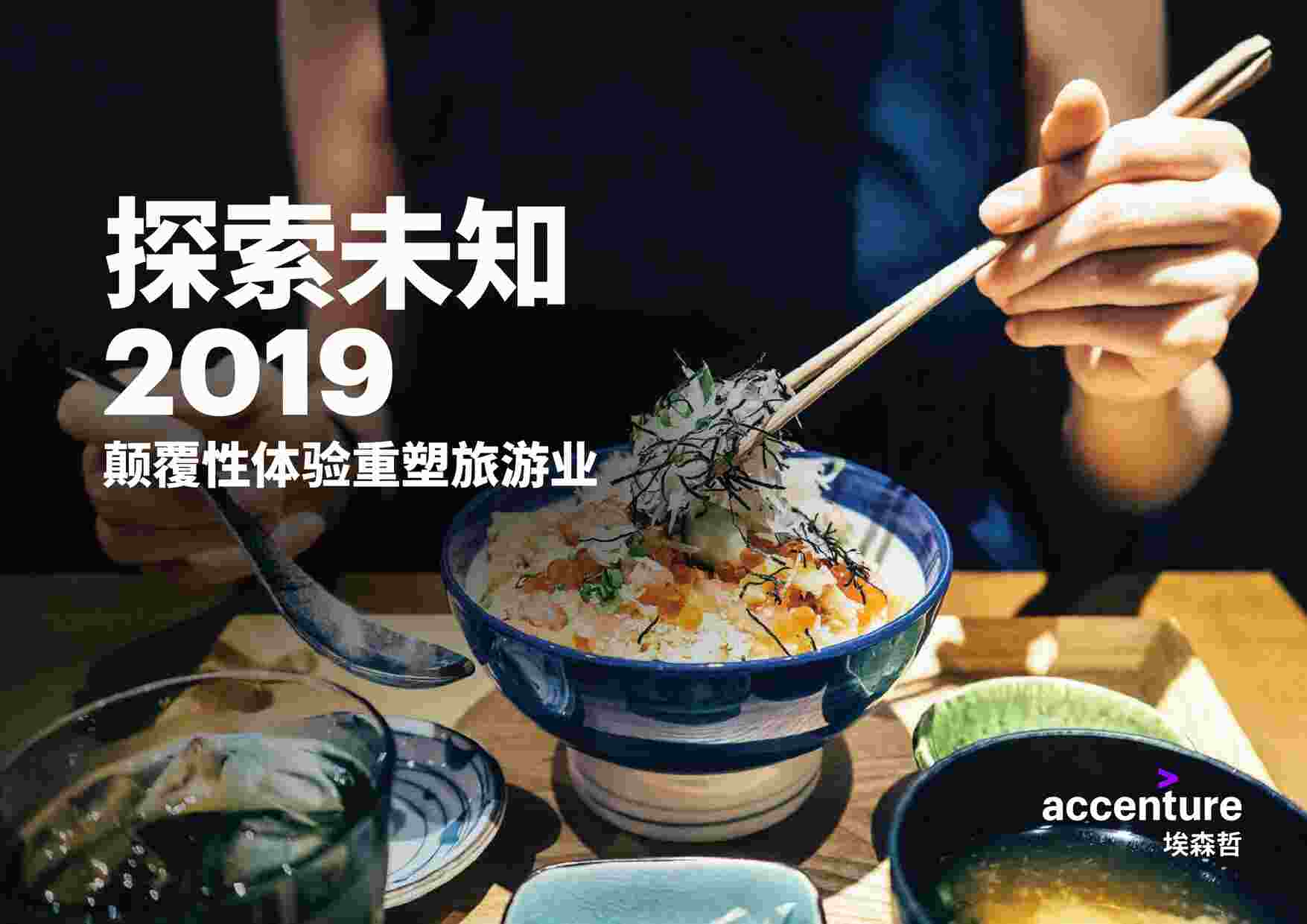 “2019年(27页)探索未知2019：颠覆性体验重塑旅游业PDF”第1页图片