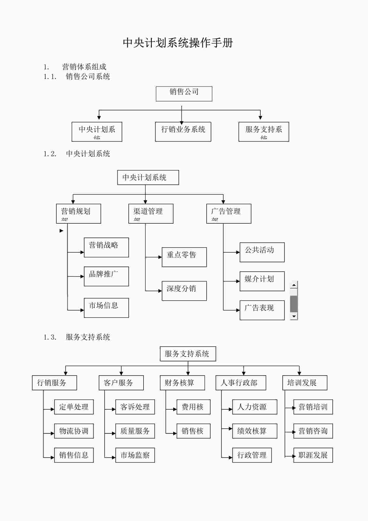 “中央计划系统操作手册DOC”第1页图片