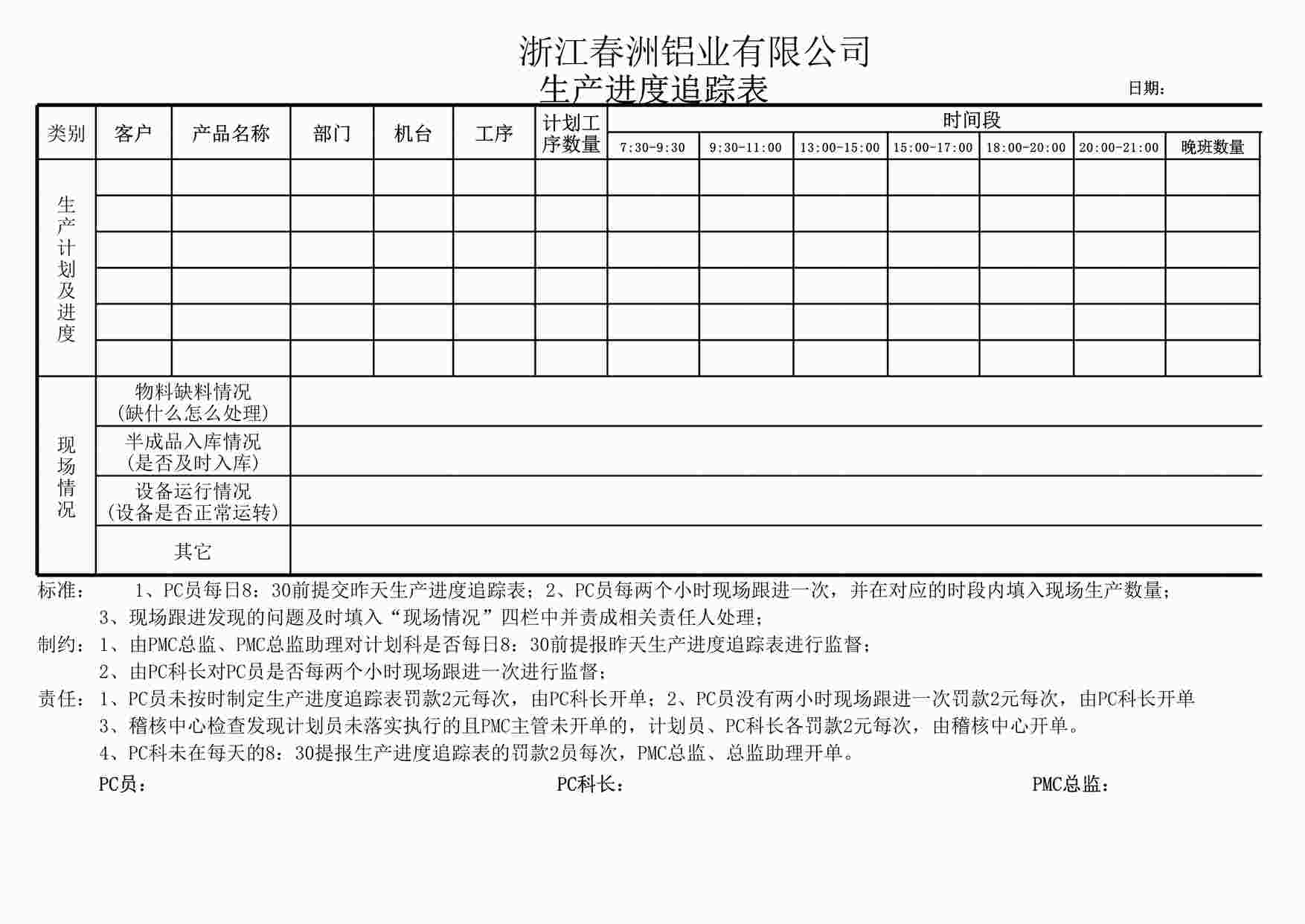 “深圳金立翔公司生产进度追踪表格式XLS”第1页图片